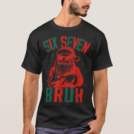 67 Grappige Kerstmis Zes Zeven Bruh Meme Brainrot T-shirt (Voorkant)