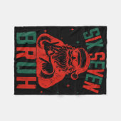 67 Grappige Kerstmis Zes Zeven Bruh Meme Hersenrot Fleece Deken (Voorkant (Horizontaal))