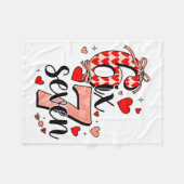 67 Grappige Liefdes Hartjes Zes Zeven Meme Valenti Fleece Deken (Voorkant (Horizontaal))
