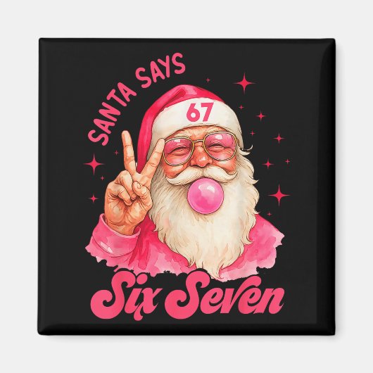 67 Grappige Meme Prettig Kerstmis Kerstman Zegt Ze Magneet (Voorkant)