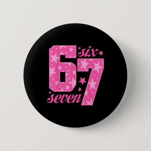 67 Grappige Meme Roze Meisje Ronde Button 5,7 Cm (Voorkant)