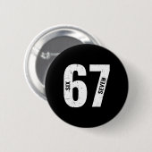 67 Grappige Meme Zes Zeven Retro Ronde Button 5,7 Cm (Voorkant /achterkant)