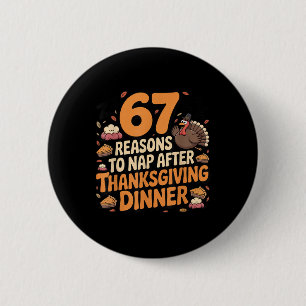 67 Grappige Six Seven Gen Alpha Meme Kalkoen Thank Ronde Button 5,7 Cm