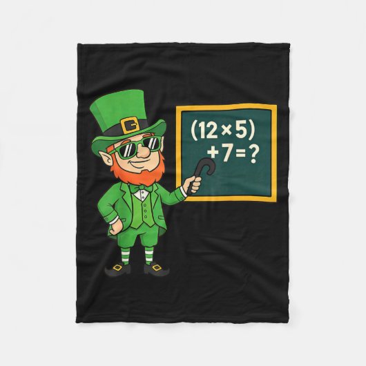67 Grappige St. Patrick's Day Wiskunde Leraren Mem Fleece Deken (Voorkant)