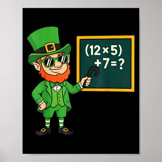 67 Grappige St. Patrick's Day Wiskunde Leraren Mem Poster (Voorkant)