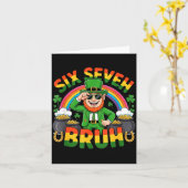 67 grappige st. patrick's day zes zeven meme  kaart (Gele Bloem)
