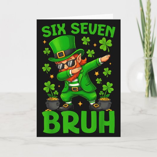 67 grappige St. Patrick's Day zes zeven meme kabou Kaart (Voorkant)