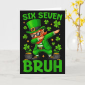 67 grappige St. Patrick's Day zes zeven meme kabou Kaart (Gele Bloem)