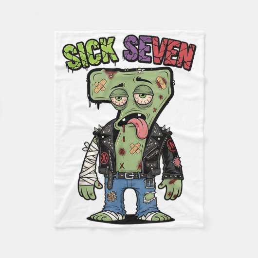 67 Grappige Zombie Zes Zeven Humor Meme Brainrot Z Fleece Deken (Voorkant)
