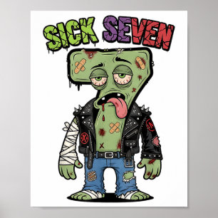 67 Grappige Zombie Zes Zeven Humor Meme Brainrot Z Poster
