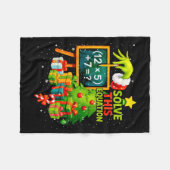 67 Groene Leraar Kerstmis Zes Zeven Meme Brainrot Fleece Deken (Voorkant (Horizontaal))
