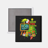 67 Groene Leraar Kerstmis Zes Zeven Meme Brainrot Magneet (Voorkant / Achterkant)