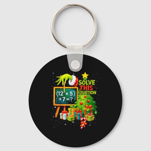 67 Groene Leraar Kerstmis Zes Zeven Meme Brainrot Sleutelhanger (Voorkant)