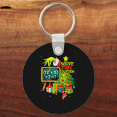 67 Groene Leraar Kerstmis Zes Zeven Meme Brainrot Sleutelhanger (Voorkant)