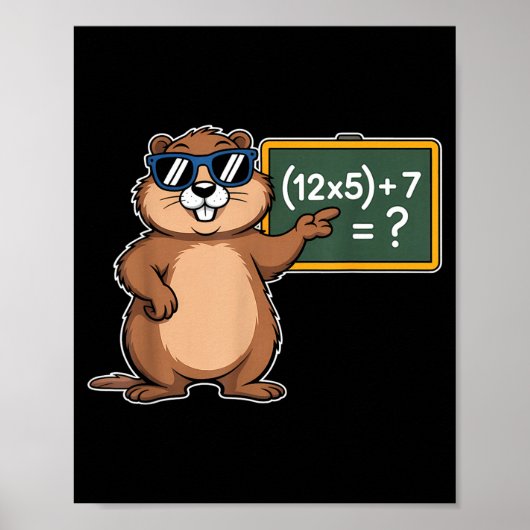 67 Groundhog Day 6-7 Meme Math Teacher Six Seven K Poster (Voorkant)