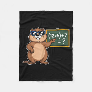67 Groundhog Day 6-7 Meme Wiskunde Docent Zes Zeve Fleece Deken