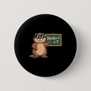 67 Groundhog Day 6-7 Meme Wiskunde Docent Zes Zeve Ronde Button 5,7 Cm