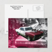 67 GTO - Klassieke autoreeks Briefkaart (Voorkant / Achterkant)