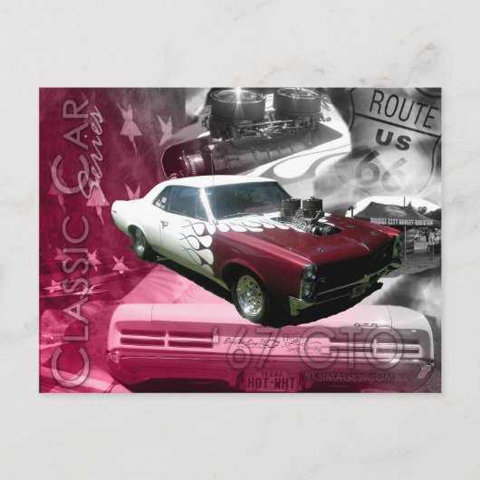 67 GTO - Klassieke autoreeks Briefkaart (Voorkant)