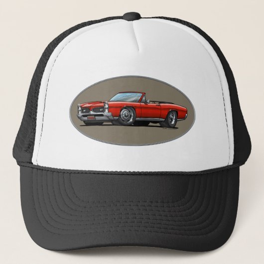67 GTO_Red_Convertible Trucker Pet (Voorkant)
