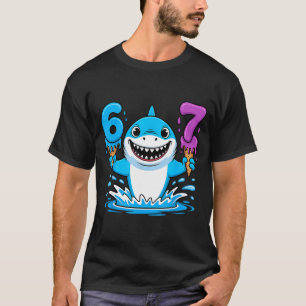 67 Haai Zes Zeven Ijs Drip Grappig Gen Alpha T-shirt