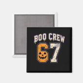 67 Halloween Boo Crew Srts Jersey Brainrot Meme Si Magneet (Voorkant / Achterkant)
