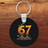 67 Halloween Brainrot Meme 6 7 Nummers Zes Zeven P Sleutelhanger (Voorkant)
