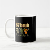 67 Halloween Bruh Grappige Brainrot Meme Zes Zeven Koffiemok (Links)