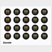 67 Halloween Bruh Grappige Brainrot Meme Zes Zeven Ronde Sticker (Vel)