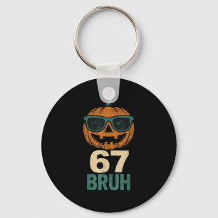 67 Halloween Bruh Pompoen 6-7 Meme Gen Alpha Jargo Sleutelhanger