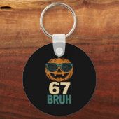 67 Halloween Bruh Pompoen 6-7 Meme Gen Alpha Jargo Sleutelhanger (Voorkant)