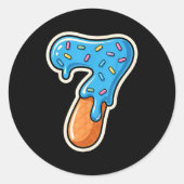 67 Halloween Costume Duo Matching Number 6 And 7 I Ronde Sticker (Voorkant)