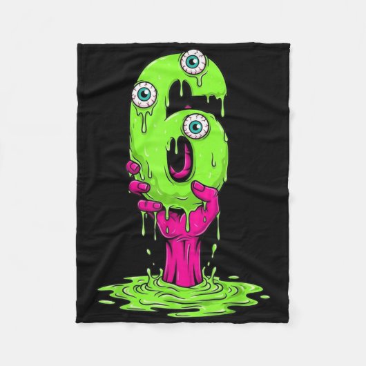 67 Halloween Costume Funny Number 6 Six Meme For G Fleece Deken (Voorkant)