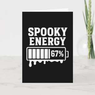 67 Halloween enge energie brainrot meme zes zeven Kaart