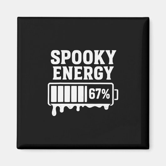 67 Halloween enge energie brainrot meme zes zeven Magneet (Voorkant)