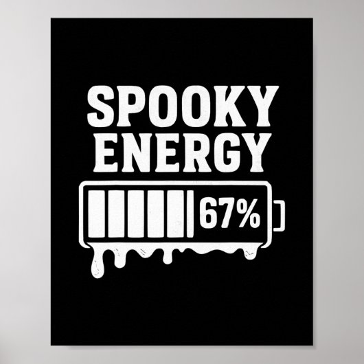 67 Halloween enge energie brainrot meme zes zeven Poster (Voorkant)
