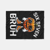 67 Halloween Funny Six Seven Meme Brainrot Pumpkin Fleece Deken (Voorkant (Horizontaal))