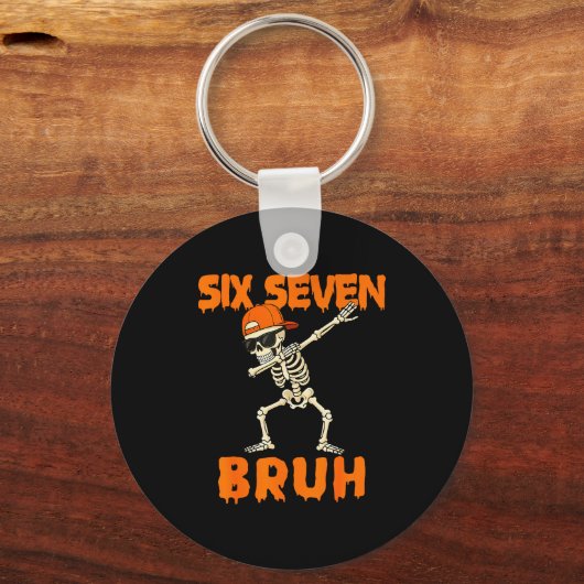 67 Halloween Funny Six Seven Meme Brainrot Pumpkin Sleutelhanger (Voorkant)