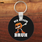 67 Halloween Grappige Zes Zeven Bruh Meme Brainrot Sleutelhanger (Voorkant)