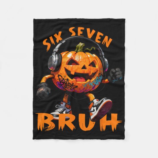67 Halloween Grappige Zes Zeven Meme Brainrot Pomp Fleece Deken (Voorkant)