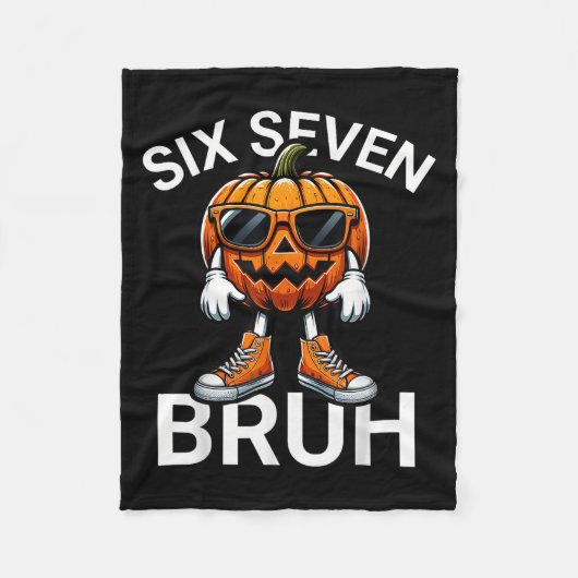 67 Halloween Grappige Zes Zeven Meme Brainrot Pomp Fleece Deken (Voorkant)