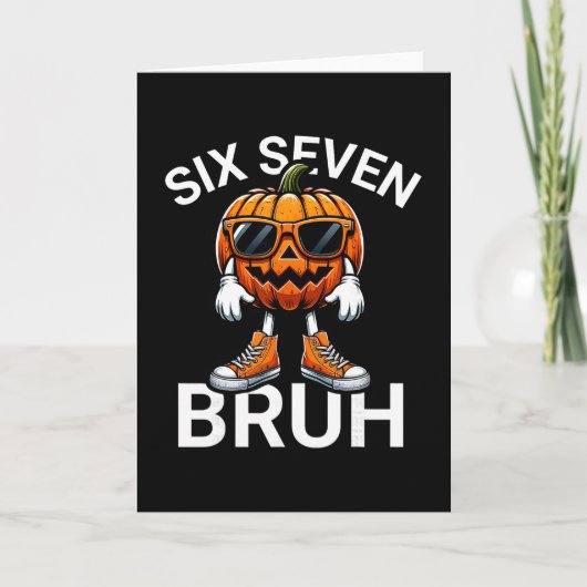 67 Halloween Grappige Zes Zeven Meme Brainrot Pomp Kaart (Voorkant)