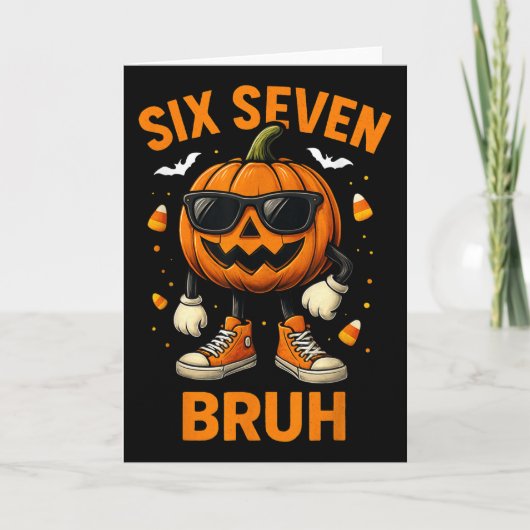 67 Halloween Grappige Zes Zeven Meme Brainrot Pomp Kaart (Voorkant)