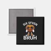 67 Halloween Grappige Zes Zeven Meme Brainrot Pomp Magneet (Voorkant / Achterkant)