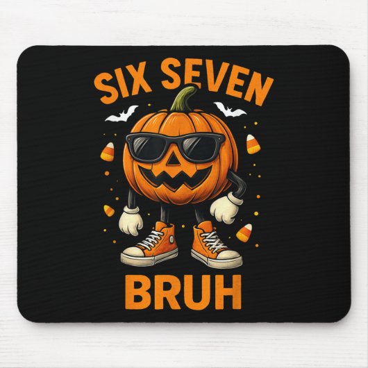 67 Halloween Grappige Zes Zeven Meme Brainrot Pomp Muismat (Voorkant)