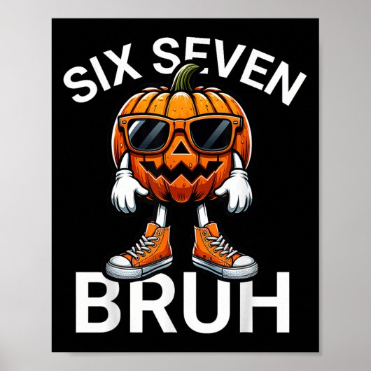 67 Halloween Grappige Zes Zeven Meme Brainrot Pomp Poster (Voorkant)