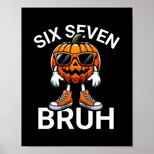 67 Halloween Grappige Zes Zeven Meme Brainrot Pomp Poster (Voorkant)