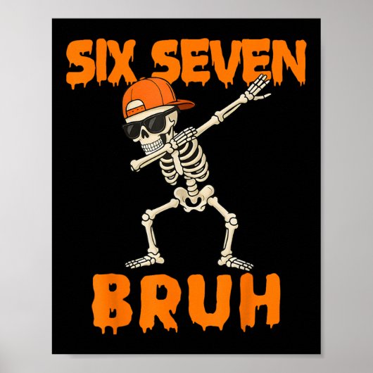 67 Halloween Grappige Zes Zeven Meme Brainrot Pomp Poster (Voorkant)