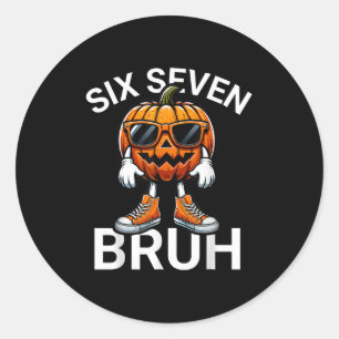 67 Halloween Grappige Zes Zeven Meme Brainrot Pomp Ronde Sticker