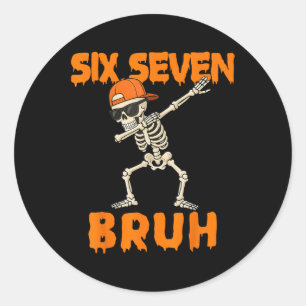 67 Halloween Grappige Zes Zeven Meme Brainrot Pomp Ronde Sticker